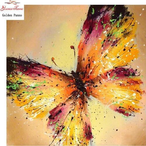 Golden panno,Diamond embroidery,diamond painting,full square,5d diy,mosaic,good butterfly,picture by rhinestones,paint,partial