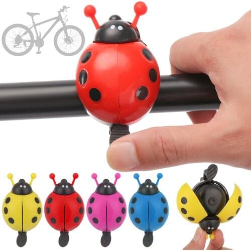Kid Boys Girls Beetle Ladybird Bicycle Bike Bell Bug Design Horn Warning Safety Ride Alarm Ring Bell Outdoor Cycling Accessories