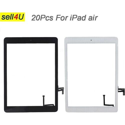 20Pcs Tablet Touch panel For Ipad Air, ipad 5 A1822 A1823 Touch glass screen , digitizer screen for ipad air replacement