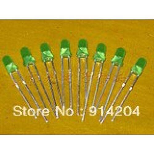 200 PCS LED 3MM 2 Pin Round Green LED Light Emitting Diode Lamp