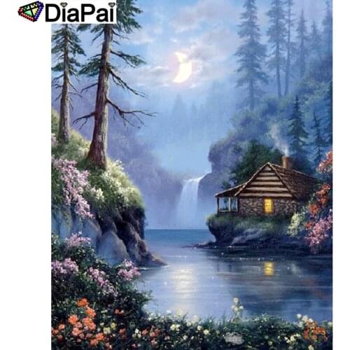 DIAPAI 5D DIY Diamond Painting 100% Full Square/Round Drill "House landscape" Diamond Embroidery Cross Stitch 3D Decor A22611