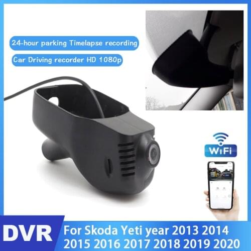 Car DVR Wifi Video Recorder Dash Camera For Skoda Yeti year 2013 2014 2015 2016 2017 2018 2019 2020 Full HD Control Phone APP