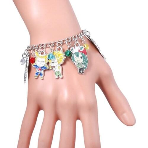 Hot Anime My Hero Academia Charm Bracelets Boku No Hero Academia Midoriya Izuku deku Bracelet Bangle Metal Alloy Jewelry Gifts