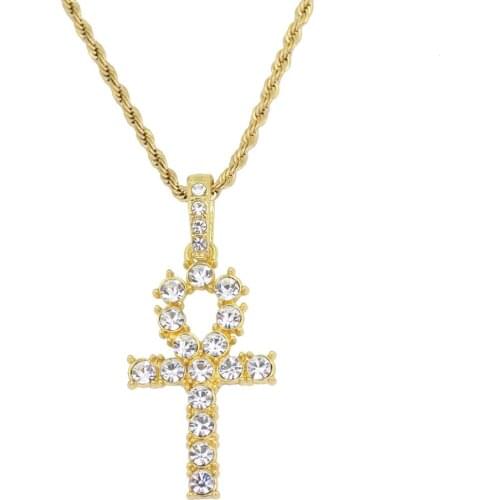 DANKEYISI Trendy Necklace Fashion Female Cross Pendants Crystal Jesus Cross Pendant Necklace Jewelry For Men Women Necklaces