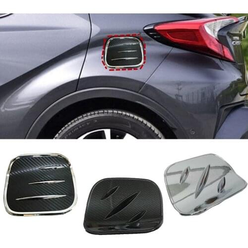 For Toyota C-HR CHR 2017 2018 2019 2020 2021 Car Gas/Fuel/Oil Tank Cover Cap Sticker Styling ABS Chrome/ Carbon Fiber Auto 1pcs