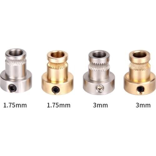 MEGA 2pcs 1pc Mendel Extrusion Drive Gear Extruder Pulley 1.75 3.0mm Filament 3D Printer Part NEMA17 Feeder Wheel Bore 5mm