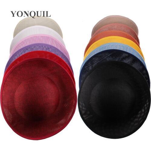 30CM Big Size Imitation SINAMAY Fascinators Base Black Party Hat White DIY Hair Accessories Hot Pink Kentucky Derby Cocktail Hat