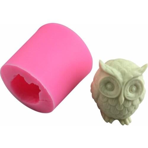 3D Owl Cake Silica Gel Tool Soft Candy Cake Chocolate Clay Candy Soap Candle Mold Cake Decoration Tools Baking Accessories