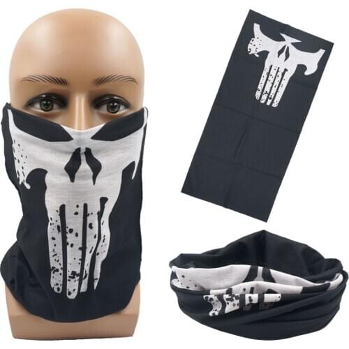 Camouflage Skull Solid Bandana Buffs Neck Gaiter Headband Cycling Fishing Balaclava Mask Scarf Bandana Femme Outdoor Headwear