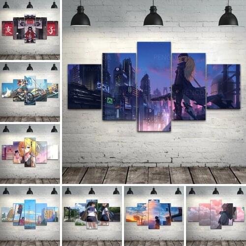 Hd Prints Picture Wall Artwork Modular Japanese Animation Painting Poster Canvas Living Room Cartoon Home Decoration No Framed