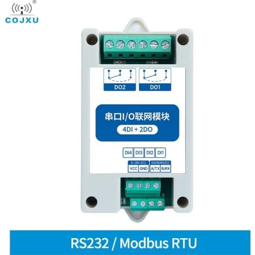 MA02-AXCX4020(RS232) 4DI+2DO Modbus RTU Industrial Grade Serial Port I/O Networking Module RS232 Interface