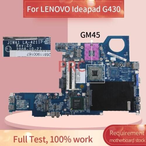 For LENOVO Ideapad G430 Laptop motherboard LA-4211P GM45 DDR3 Notebook Mainboard