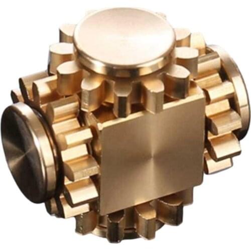 Gyro Gear Metal Gyro Pure Copper Finger Mechanical Gyro Exquisitely Polished Toy Adult Decompression Toy Gift Craftsman Feelings