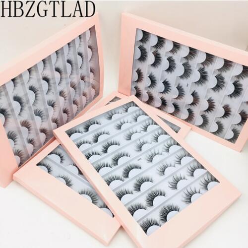 NEW 16pairs Mink Eyelashes 3D False lashes Thick Crisscross Makeup Eyelash Extension Natural Volume Soft Fake Eye Lashes