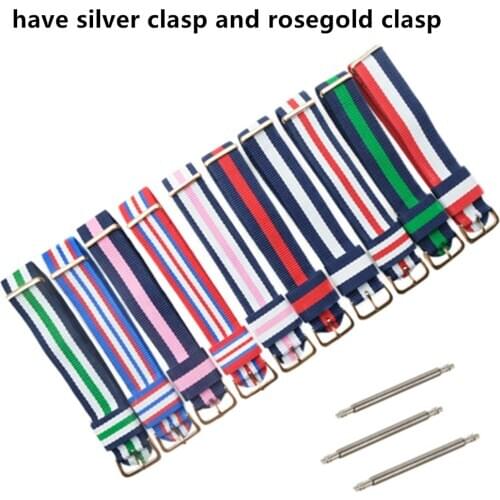 16mm 18mm 20mm Army Sports nato fabric Nylon watchband Buckle belt For Daniel Wellington Band For 007 James bond DW Watch Strap