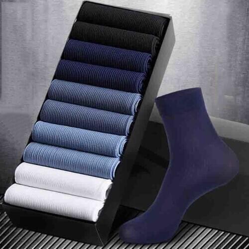 20 Pairs/lot Mens Fashion Socks Anti Deodorant Large Size Crew Socks Casual Standard Men Business black Socks Set Deodorization