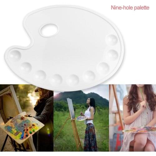 New Creative Palette Artist Children Students Art Craft White Color Mixing Transparent Tray Portable Painting Palette Art Supply