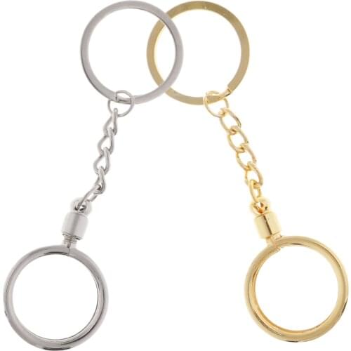 Commemorative Coin Collectible Keyrings Bitcoin Key Chain Charm Pendant 25mm