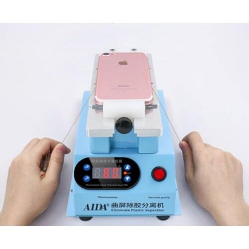 A 988C Flat Phone Screen Separator Curved Screen Glue Remover for edge Glue Clean Holder heater plate spiral rotate stage