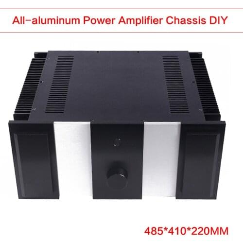 KYYSLB All-aluminum Power Amplifier Chassis DIY 485*410*220MM Dajia Pure Rear-stage Case Audio Shell Power Box with Radiator