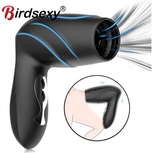 Blowjob Penis Pump Vibrator for Men Automatic Sucking Pussy Male Masturbation Cup Oral Climax Glans Massager Sex Toys for Men