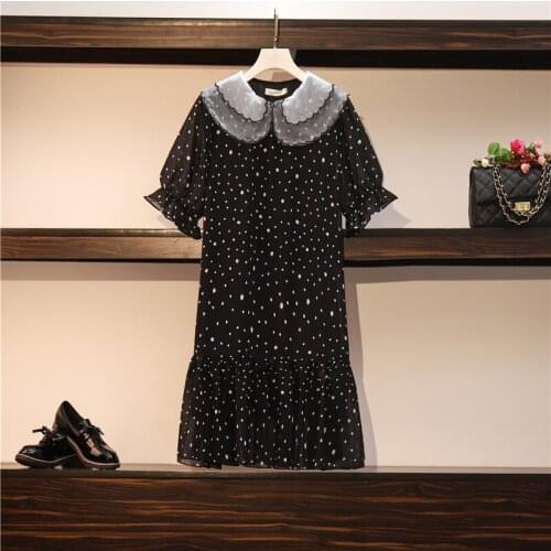 Plus Size Women Print Chiffon Dress Summer 2021 Sexy Cross Backless Short Sleeve Loose Casual vintage Ruffle Midi Dresses 5XL