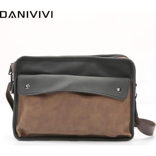 Luxury Mens Bag Crazy Horse Leather Shoulder Messenger Bags for Men Crossbody Bag Designer Handbags High Quality 2021 Bolsos