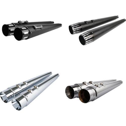 Megaphone Tappered Slip On Exhaust Pipes For Harley Touring Electra Glide 95-16