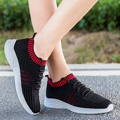 New Spring Women Vulcanized Shoes Elastic Band Female Casual Flats Platform Fashion Lace Up Ladies Walking Footwear size 42