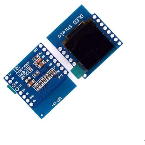 0.66 Inch OLED LED LCD Dispaly Shield Compatible for WEMOS D1 MINI ESP32 64X48 0.66 Inch Display 0.66" Oled Module IIC I2C