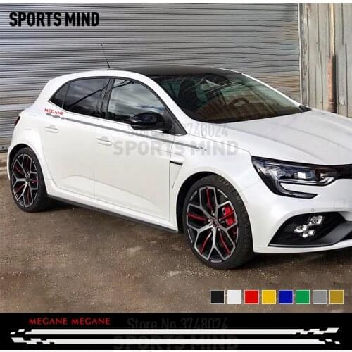 1 Set For Renault Megane 3 ii i 4 RS GT Line Trophy Accessories Door Side Stripe Car Sticker Decal Automobiles Car Styling