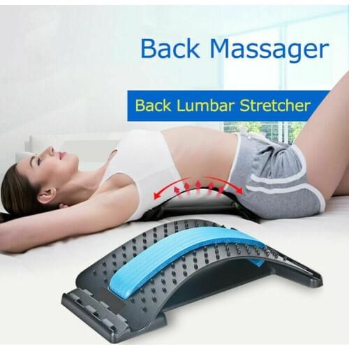 1Pc Back Stretch Equipment Massager Massageador Magic Stretcher Fitness Lumbar Support Relaxation Spine Pain Relief Dropshipping