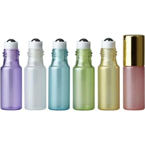 5ml Roll On Bottle Liquid Essential Oil Glass Bottle Mini Vials Sample Container Empty Bottles Roller Ball For Perfume