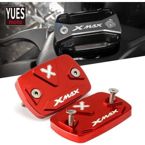 Motorcycle Accessories Front Brake Fluid Reservoir Tank Cover Cap Logo XMAX For YAMAHA X MAX 300 XMAX300 2018 2019 2020 2021