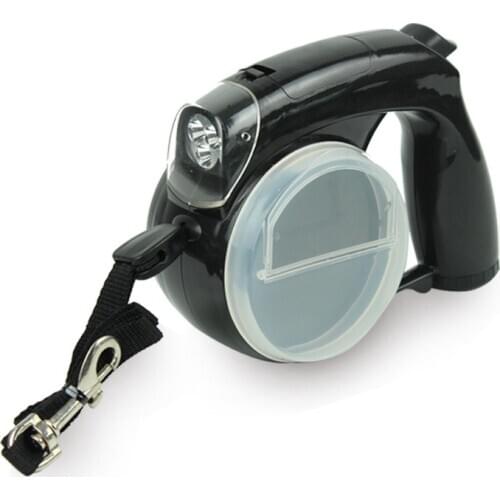 5m Pet Retractable Leash Walking the Dog Artifact Automatic Retractable Dog Leash for Cats Dog Leash with Trash Can Dog Food Box