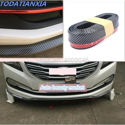 Carbon Fiber Car Front Bumper Lip for suzuki grand vitara vesta kia rio 3 camry volvo ford mondeo 4 renault duster kia sportage