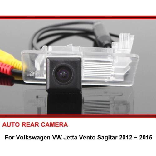 For Volkswagen VW Jetta Vento Sagitar 12~15 Car Reverse Backup HD Waterproof CCD Rearview Parking Rear View Camera Night Vision