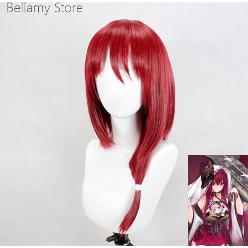 Azur Lane Chitose Heat Resistant Cosplay Costume hairwear Wig+Wig Cap