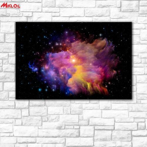 Large Wall Art,universe stars,Restaurant study Bedroom Decor Wall oil Painting Print Nice wall picture for living room no frame9