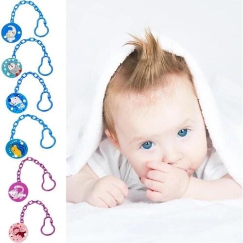 Kids Baby Pacifier Clips Soother Holder Cartoon Infant Pacifier Clip Chain Teether Clips Anti-lost Baby Feeding Accessories