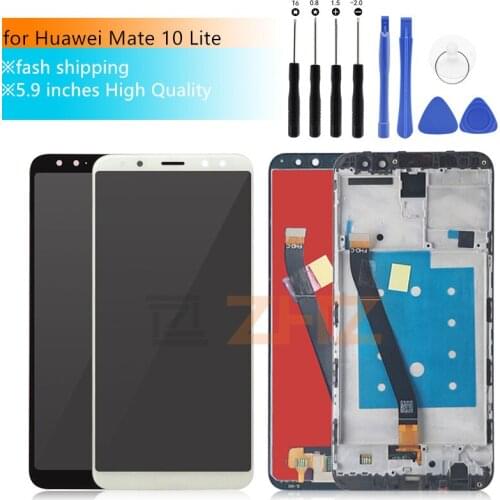 For Huawei Mate 10 Lite LCD Display Touch Screen Digitizer Assembly with frame Replacement for Mate 10 Lite repair parts