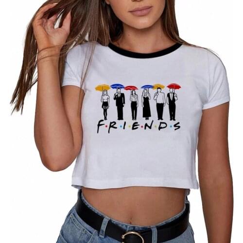 Friend Tv Show T Shirts Women Aesthetic Punk Fashion white Tshirt Harajuku Streetwear Gothic Hip Hop kawaii T-Shirt