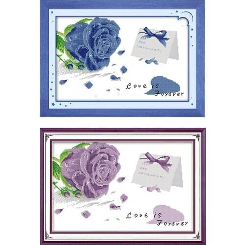 Joy Sunday Love Together Crafts Cross Stitch Printed Patterns 11&14CT Printed Cross Stitch on Canvas Chinese Embroidery Sets