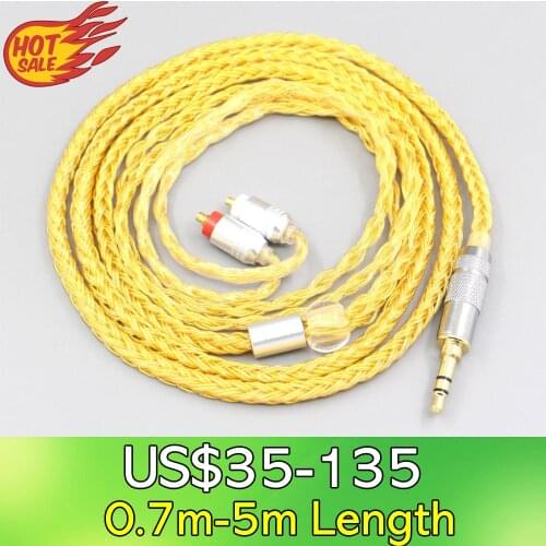 LN007361 16 Core OCC Gold Plated Braided Earphone Cable For Sony IER-M7 IER-M9 IER-Z1R