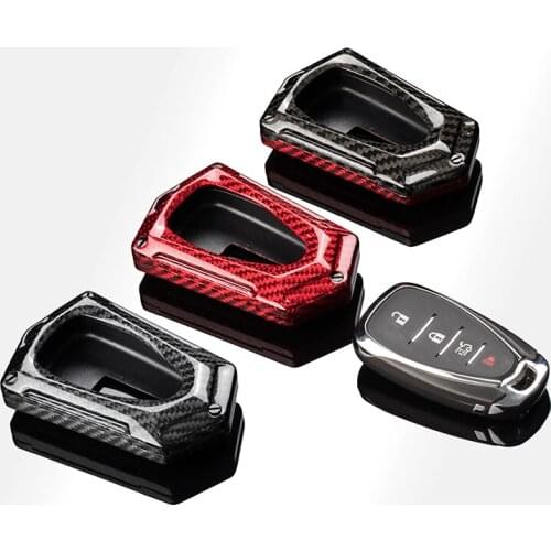 Car modification Real Carbon Fiber Remote Key Fob Car key Case For Chevrolet Malibu Equinox Cruze Camaro 2016 2017-2021