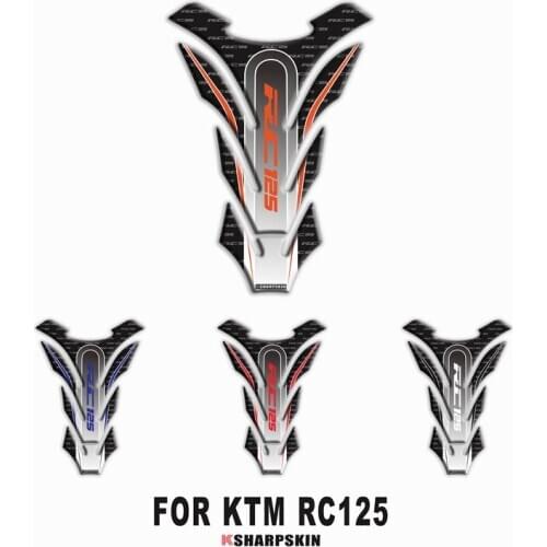 Fashion motorcycle fuel tank mat 3D protection stickers fishbone modification stickers for KTM RC125 rc 125