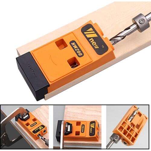 Pocket Hole Jig Kit + Screwdriver + Step Drill Bit Woodworking Inclined Hole Locator Puncher Locator WoodWorking DIY Tool