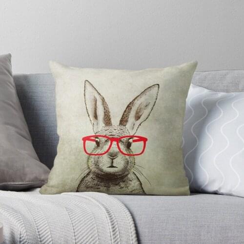 Quirky Bunny Polyester Decor Pillow Case Home Cushion Cover 45*45cm