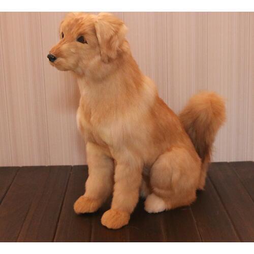 New big simulation Golden Retriever dog toy polyethylene&furs sitting dog model gift about 46x43cm 2920