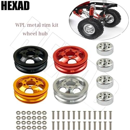Upgrade Metal Rim Kit Hub Suitable For WPL B14 B-14 B16 B-16 B24 B-24 C14 C-14 B36 With Screw Remote Control Car Model Parts